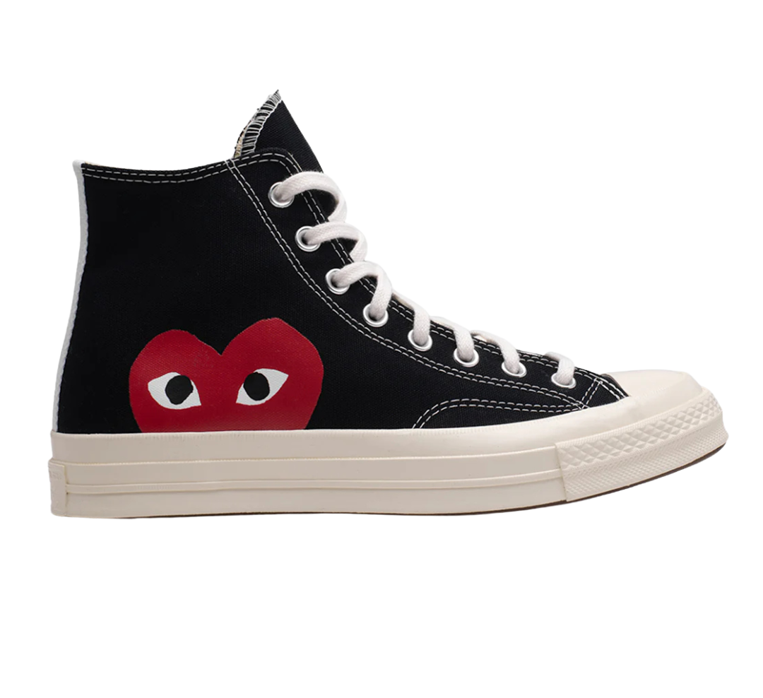 Converse Chuck 70 Hi x Comme des Garçons PLAY – Black / Egret / Red