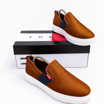 Mocassins Tommy Marron & Bleu Marine