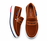 Tommy Hilfiger – Mocassins en maille marron