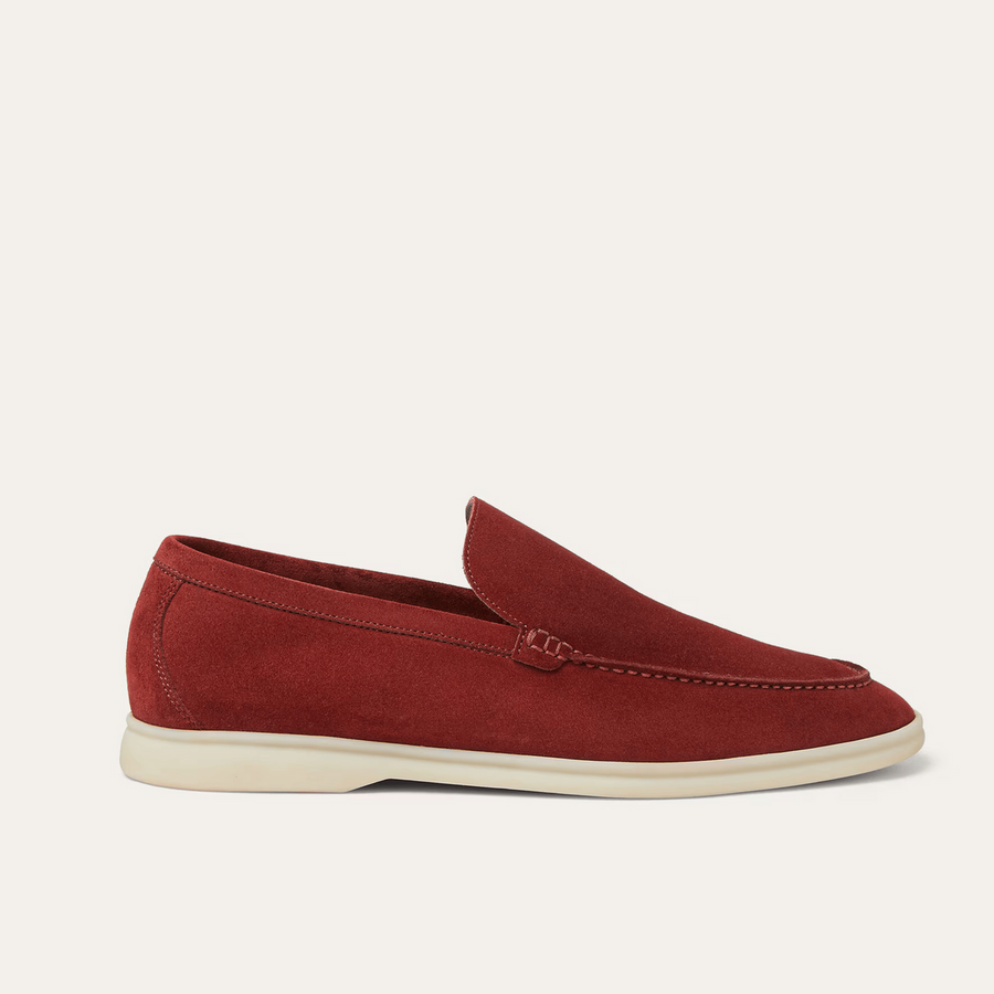 Mocassins Loro Piana Summer Walk – Daim Bordeaux